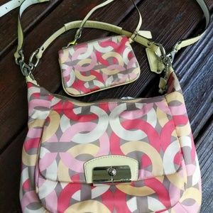 Authentic Coach purse with matching wallet